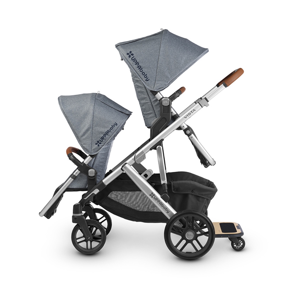 voziček z dvema modrima sedežema